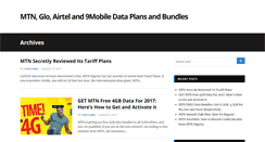 Desktop Screenshot of dataplansnigeria.com
