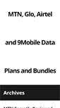Mobile Screenshot of dataplansnigeria.com