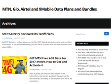 Tablet Screenshot of dataplansnigeria.com